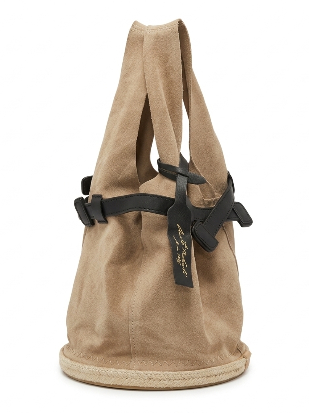 Anita Bilardi Tan Suede Espadrille Bucket, Shoulder, Bag Italy, Quiet Luxury